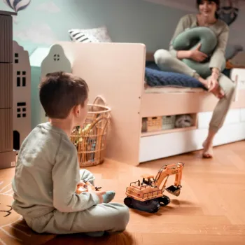 Gumowe gąsienice w koparce zdalnie sterowanej