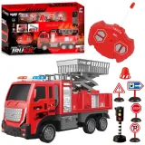 zdalnie sterowany wóz strażacki z podnośnikiem