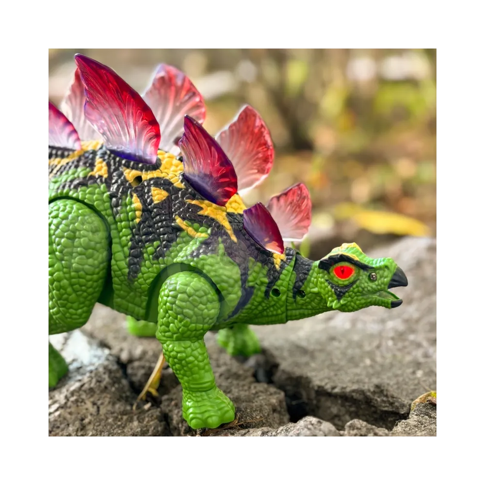 Interaktywny dinozaur z efektami świetlnymi
