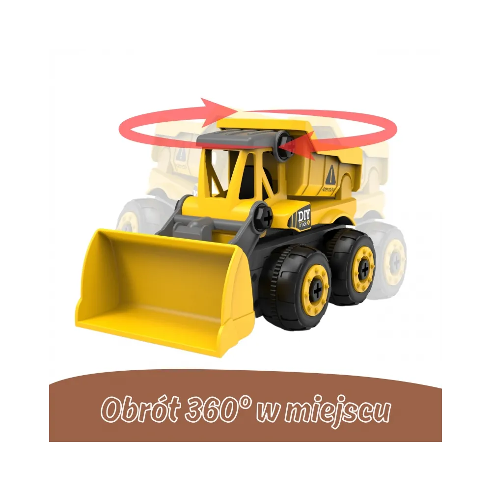 Detale składającej się koparki budowlanej