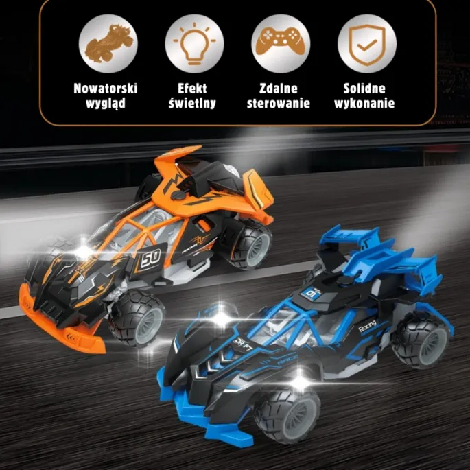 Samochód RC z terenowymi oponami i dźwiękiem