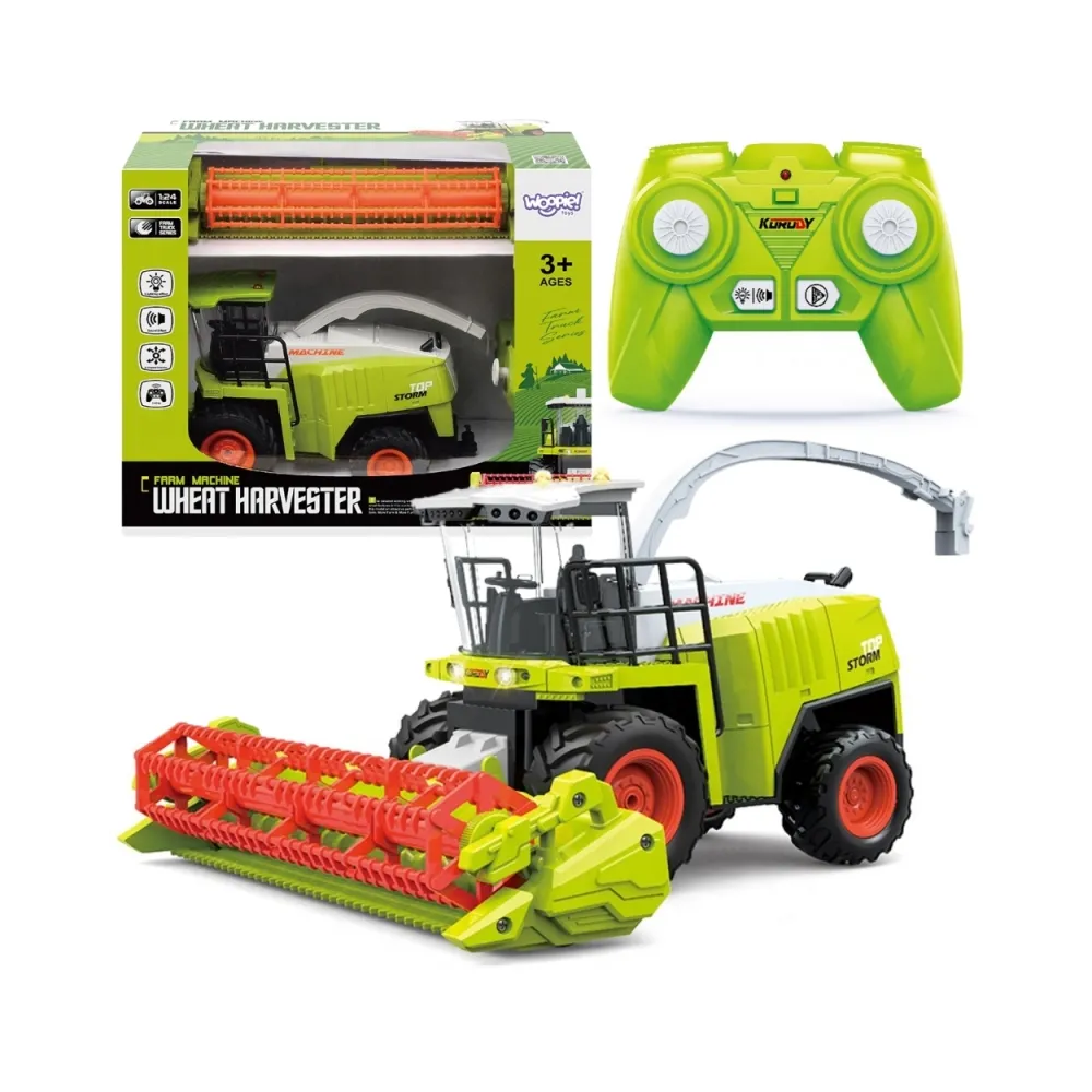 Zdalnie sterowany kombajn z ruchomą przystawką do zbiorów