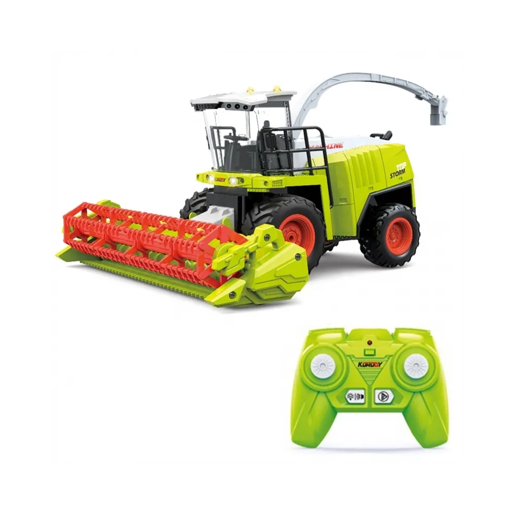 Jasno zielony kombajn dla dzieci z efektem dźwiękowym