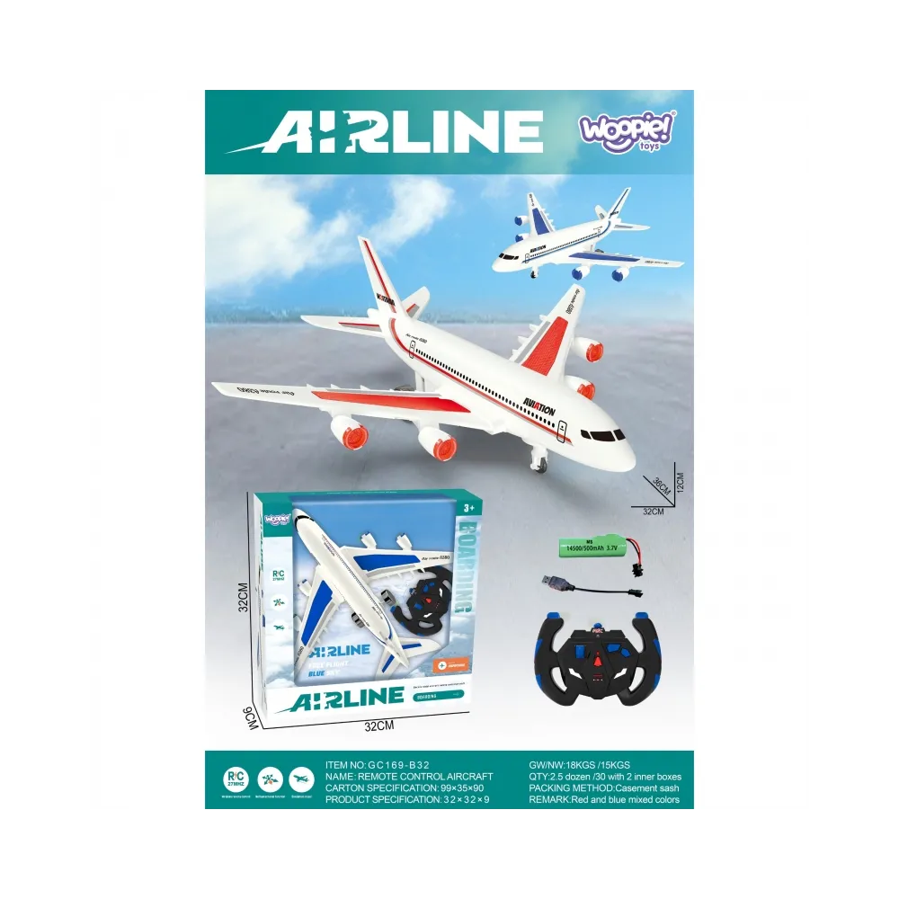 Samolot pasażerski do zabawy dla dzieci