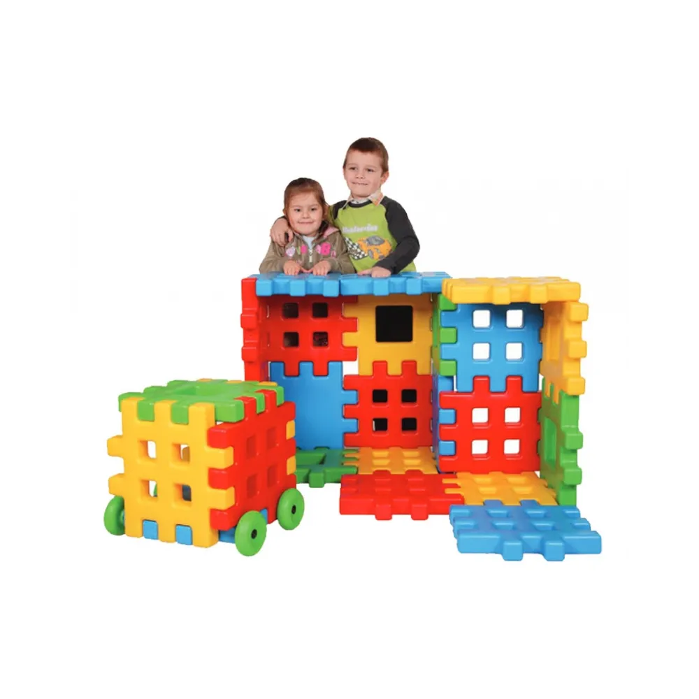 WOOPIE Klocki Edukacyjne Wafle Ogrodzenie Domek