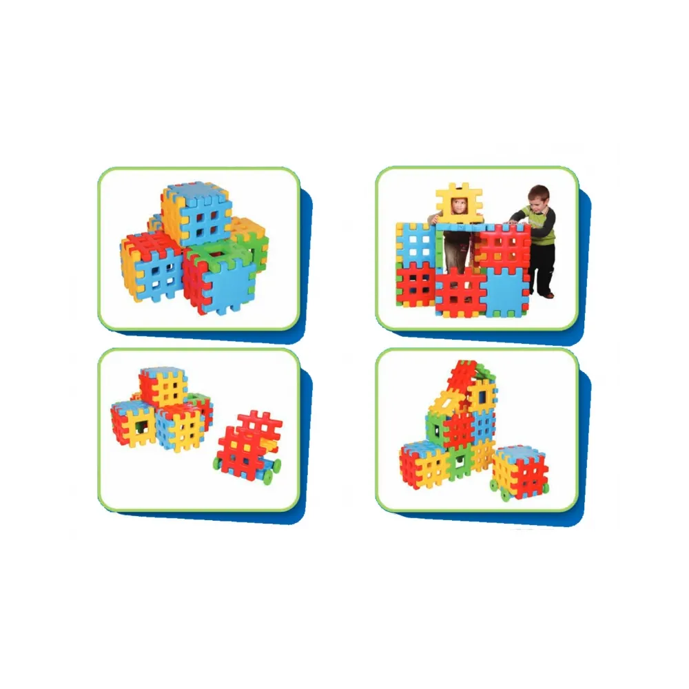 WOOPIE Klocki Edukacyjne Wafle Ogrodzenie Domek