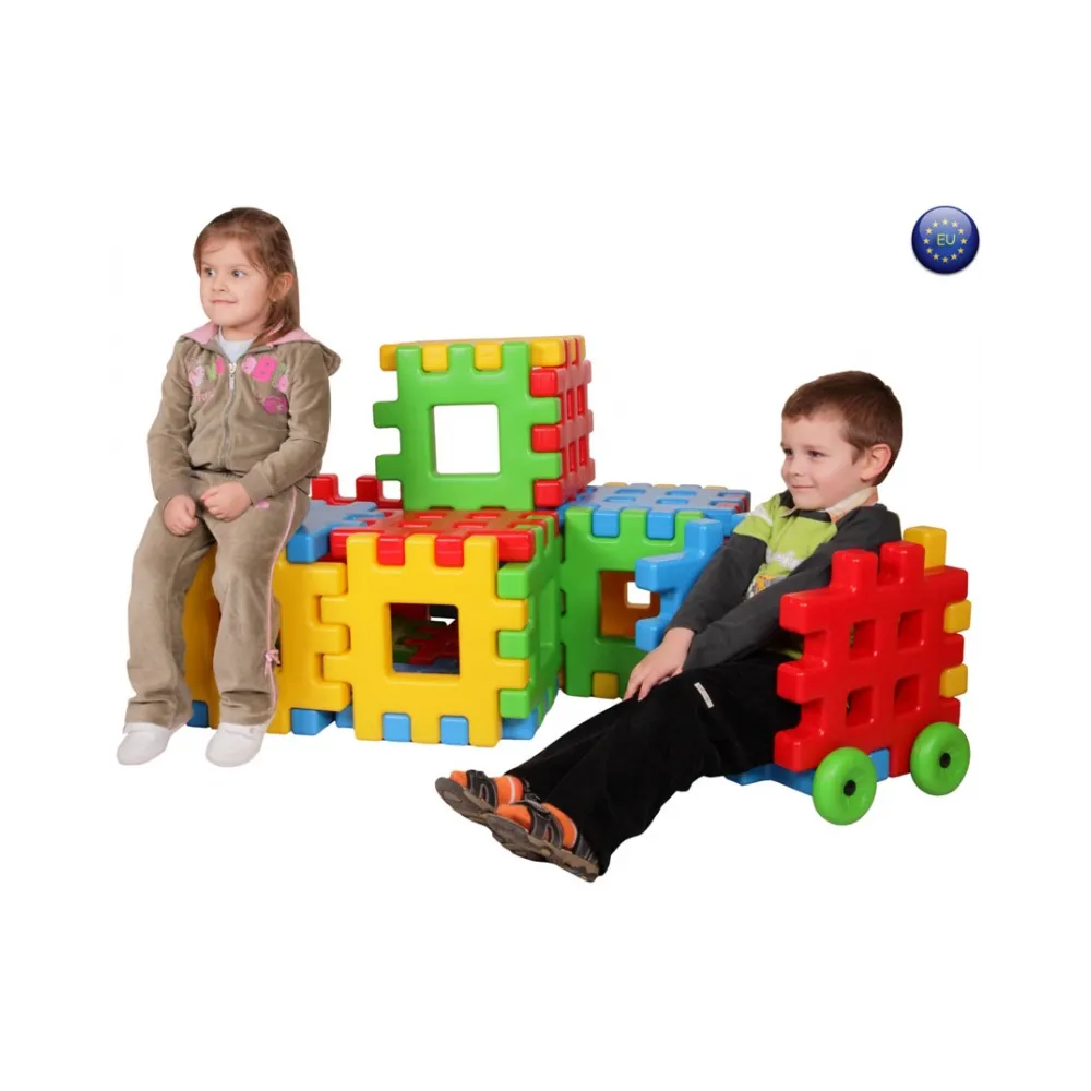 WOOPIE Klocki Edukacyjne Wafle Ogrodzenie Domek