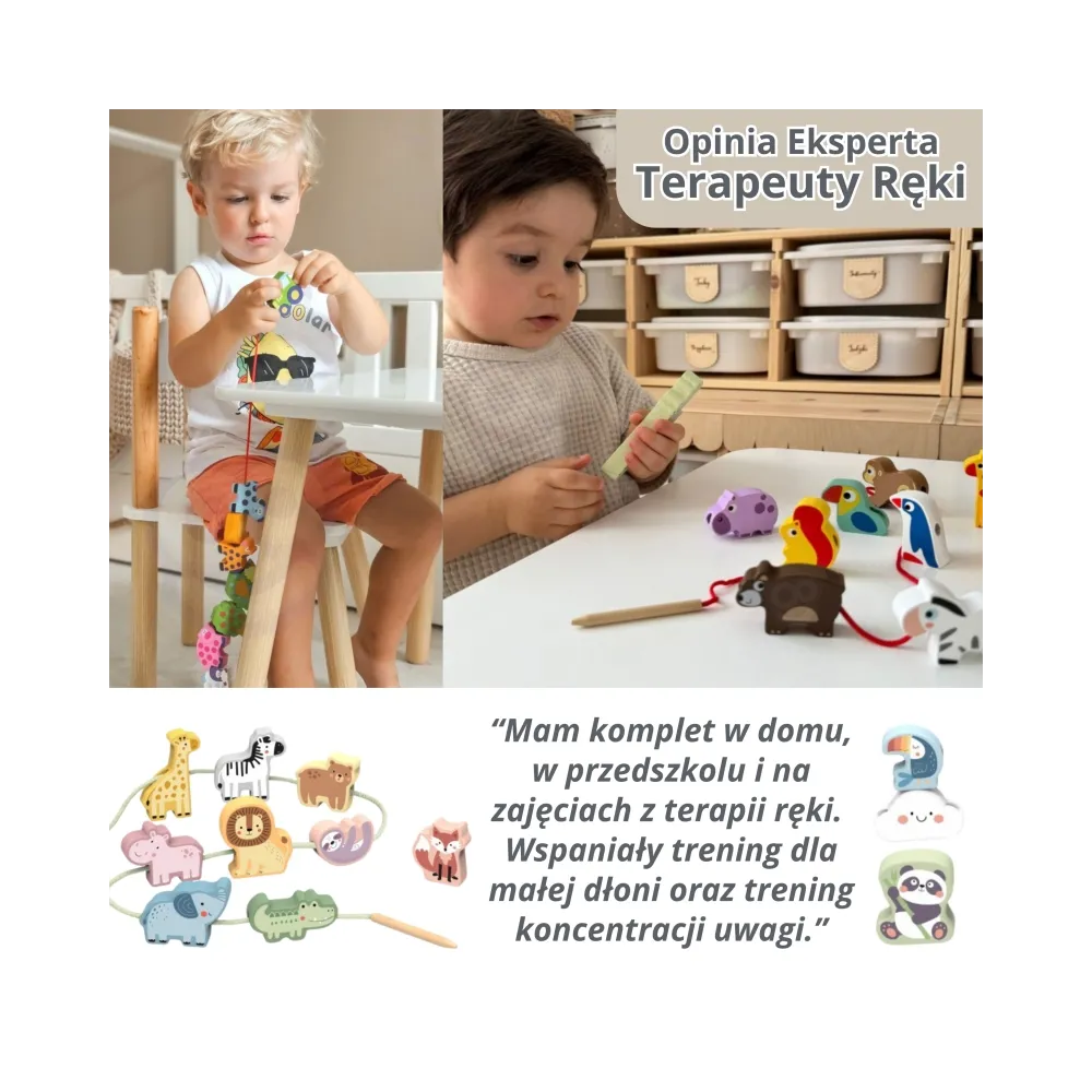 Drewniana przeplatanka rozwijająca kreatywność