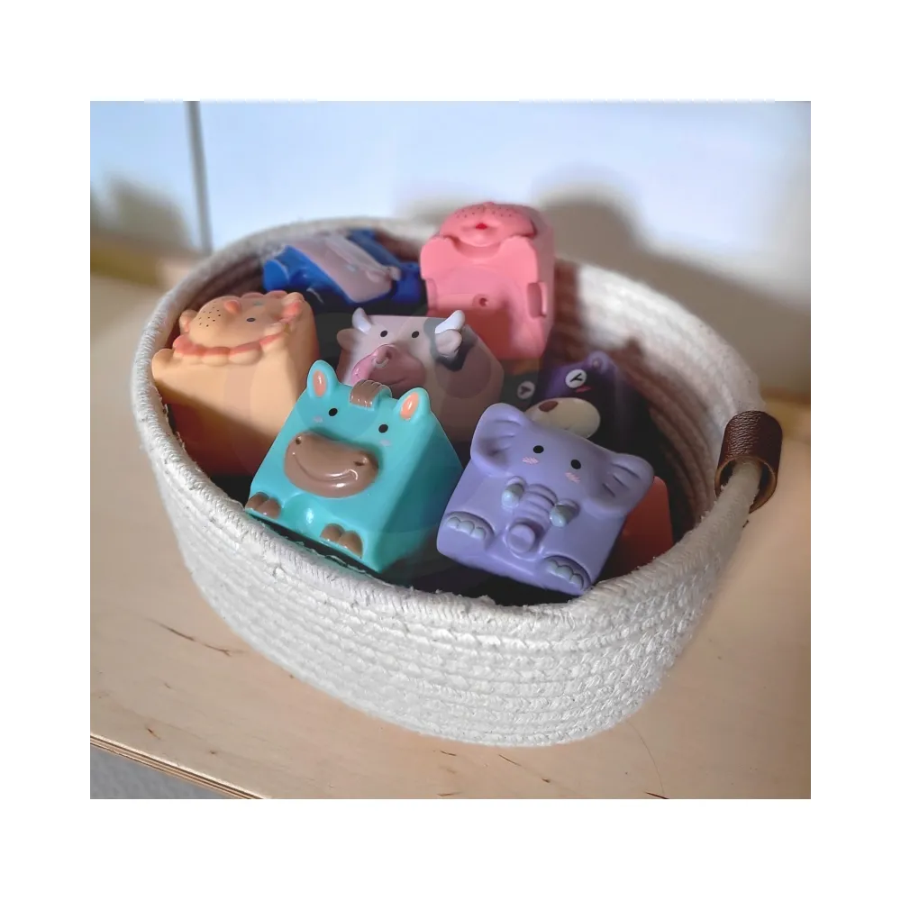 WOOPIE BABY Klocki Sensoryczne Układanka do Ściskania Dźwięk Zwierzątka 12 el.