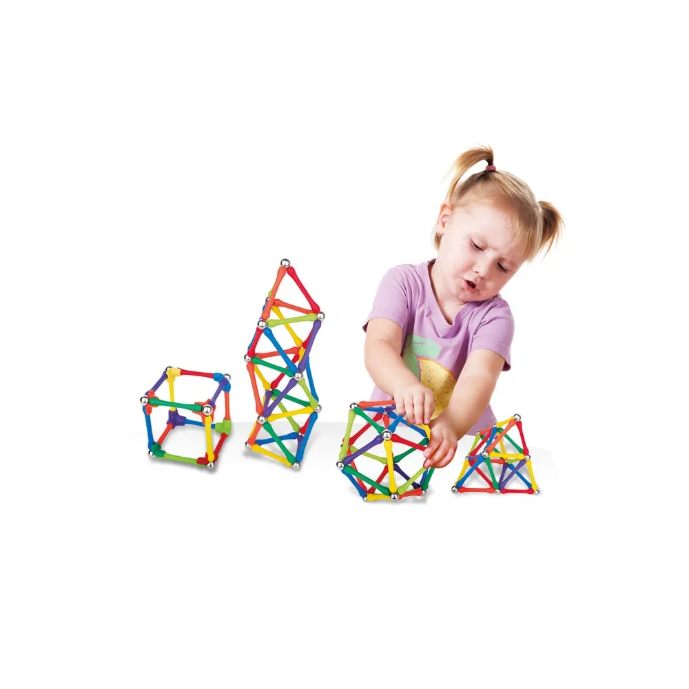 WOOPIE Klocki Magnetyczne Konstrukcyjne Układanka Kreatywna 70 el.