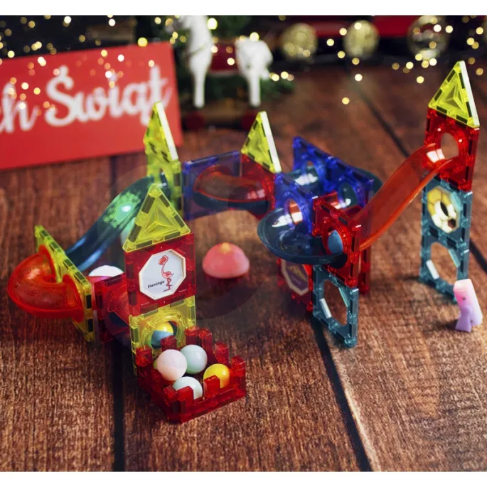 Świetlny kulodrom z zestawu klocków WOOPIE