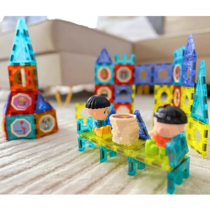 Klocki magnetyczne z uchwytem do przenoszenia