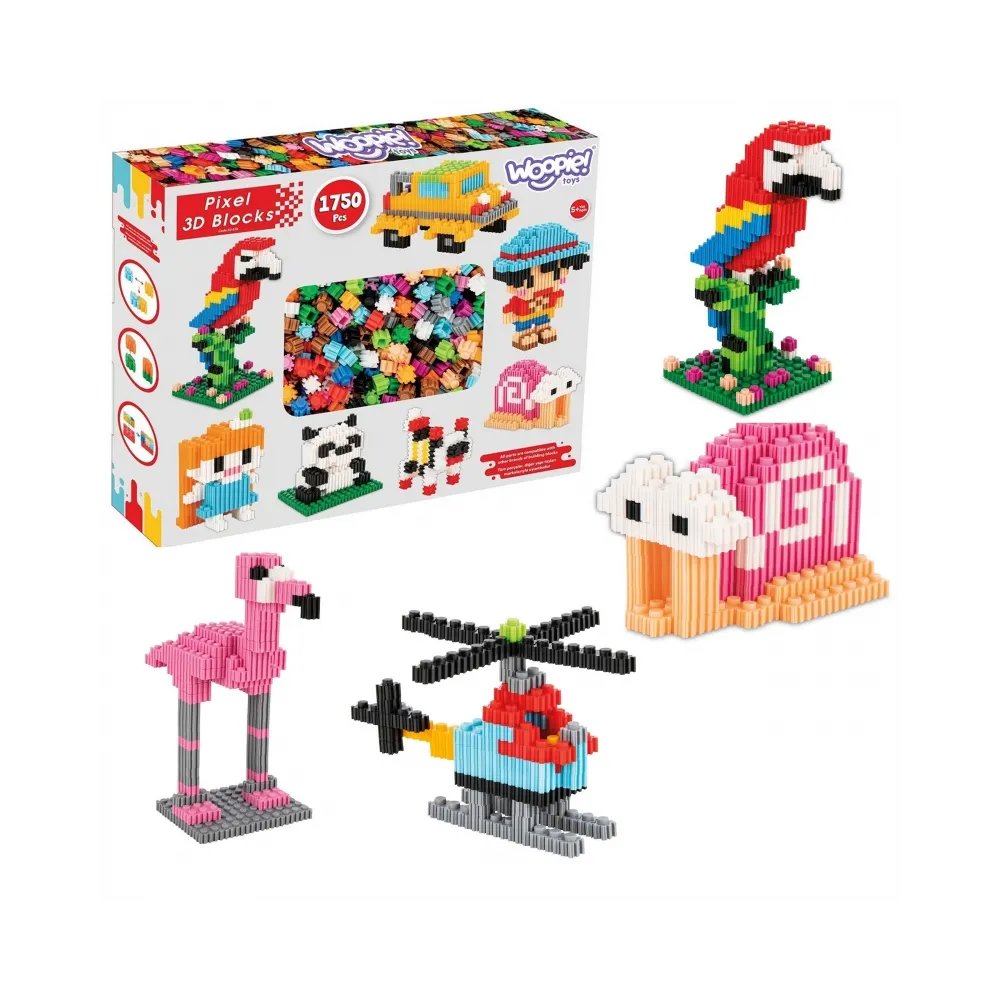 WOOPIE Klocki Konstrukcyjne 3D PIXEL 1750 el.