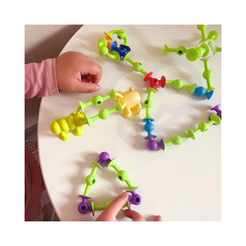 WOOPIE Klocki Konstrukcyjne z Przyssawkami - Zwariowane Zwierzaki