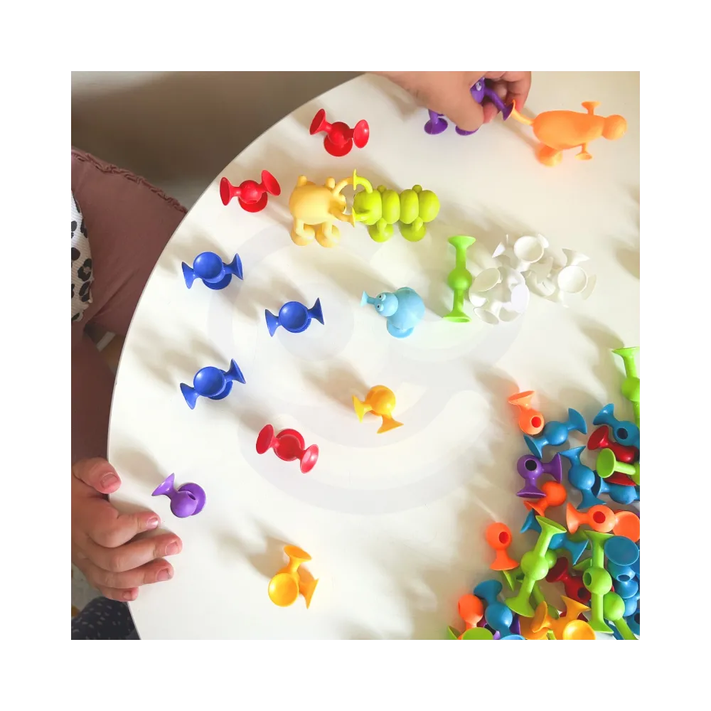 WOOPIE Klocki Konstrukcyjne z Przyssawkami - Zwariowane Zwierzaki