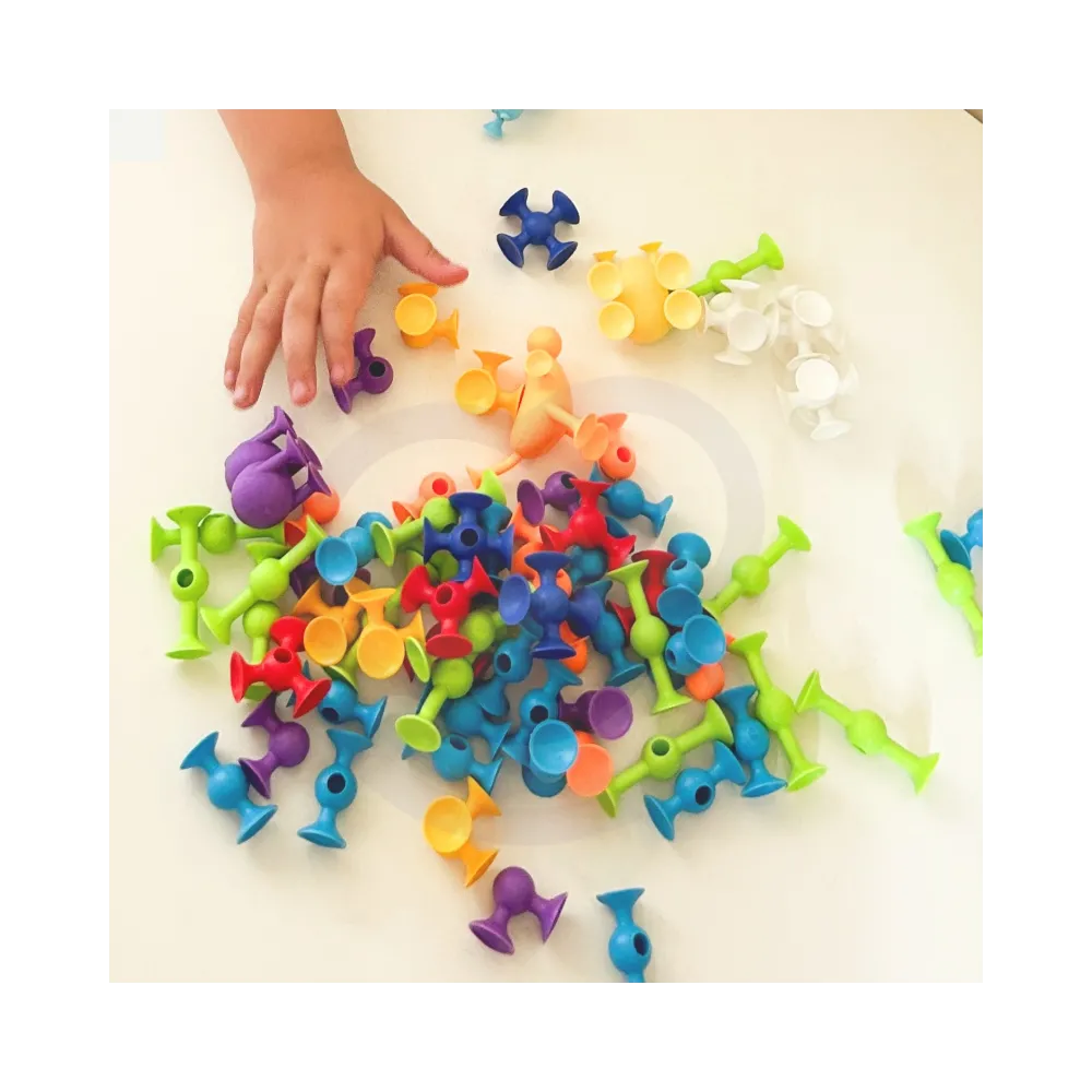 WOOPIE Klocki Konstrukcyjne z Przyssawkami - Zwariowane Zwierzaki