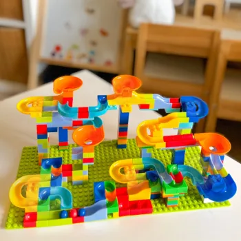 WOOPIE Tor Kulkowy Kulodrom Zjeżdżalnia dla Kulek Konstrukcja 340 el.