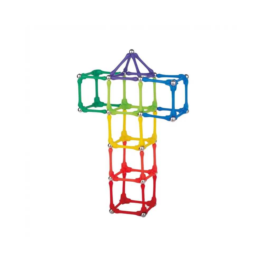 WOOPIE Klocki Magnetyczne Konstrukcyjne Układanka 110 el._4SZT