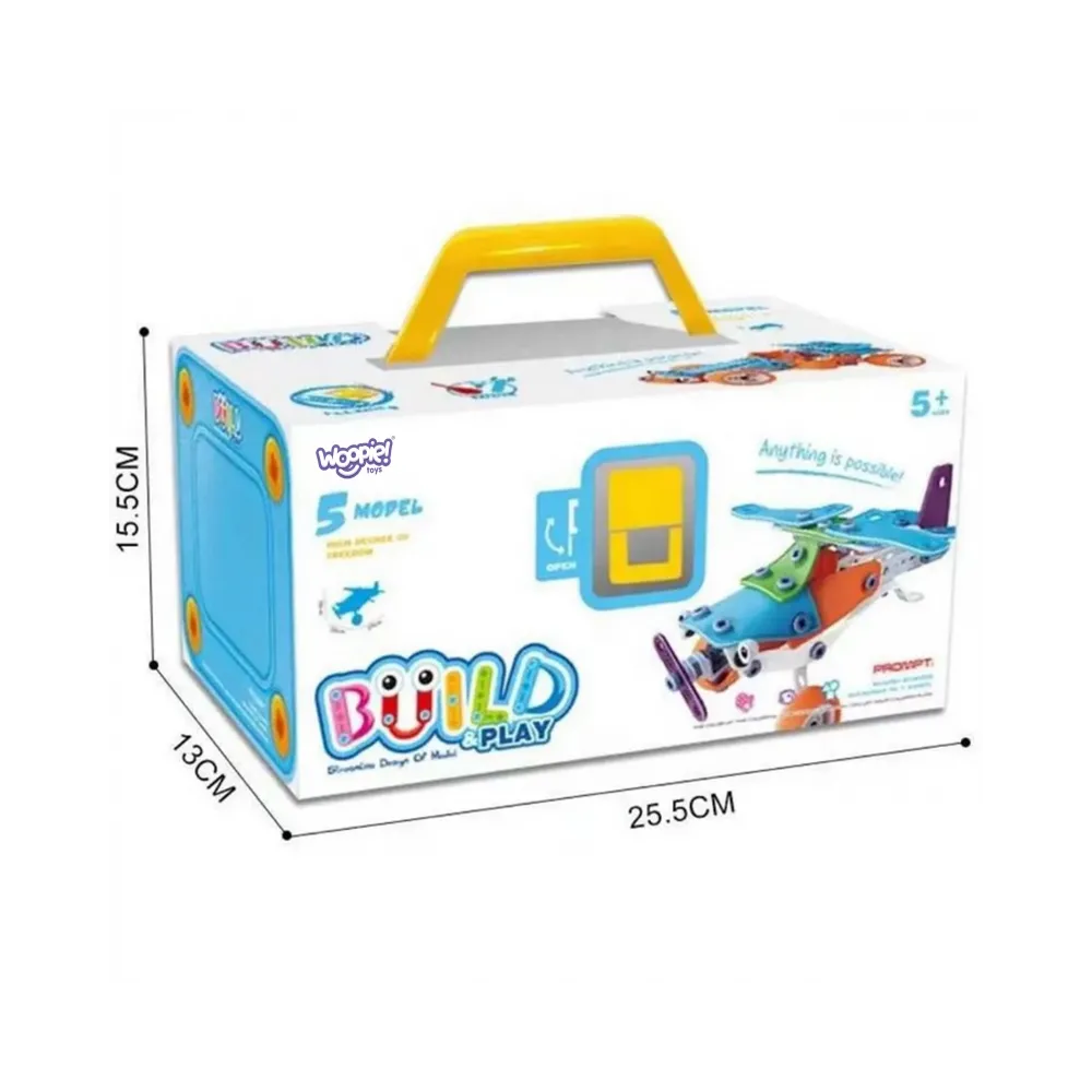 WOOPIE Zestaw Pojazdów Klocki Konstrukcyjne 5w1 STEM