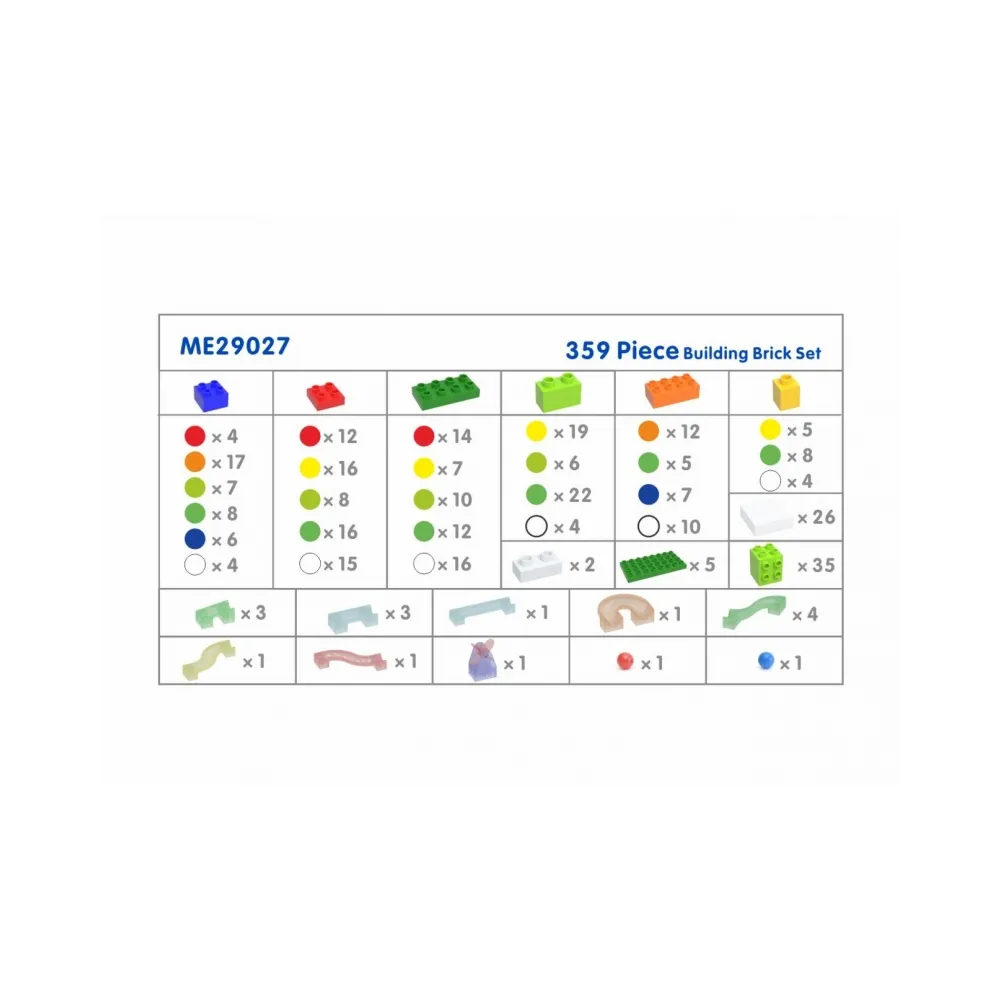 MASTERKIDZ Zestaw Klocków Konstrukcyjnych Tor Kulkowy STEM 359 el.