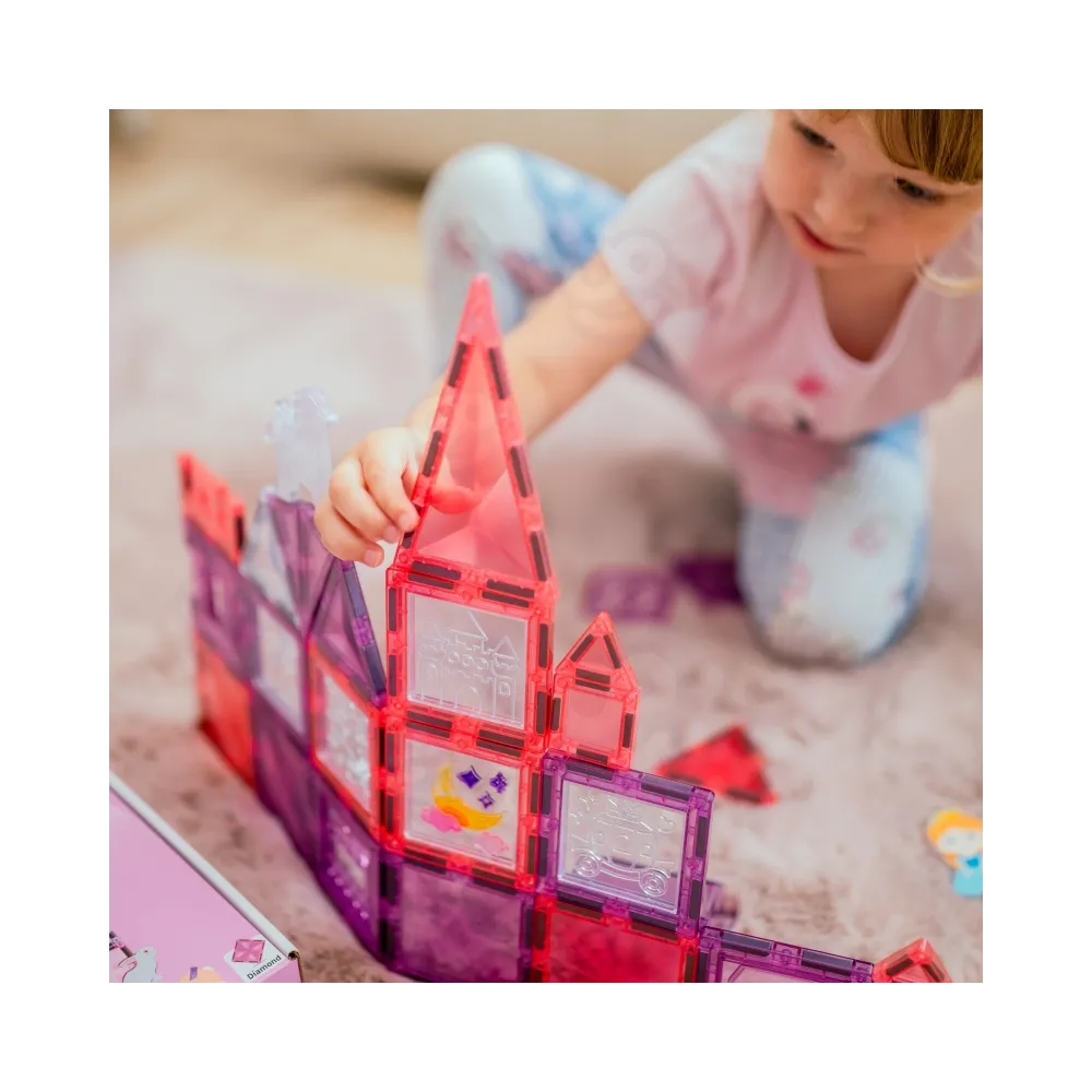 WOOPIE Klocki Magnetyczne Zestaw Zamek Księżniczki 50 el.