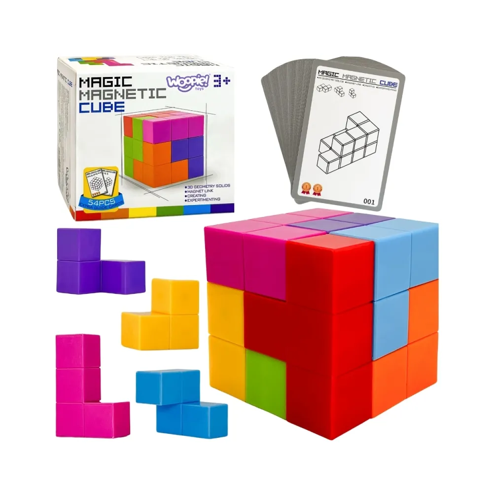 WOOPIE Układanka Kostka Tetris Z Zestawem Kart