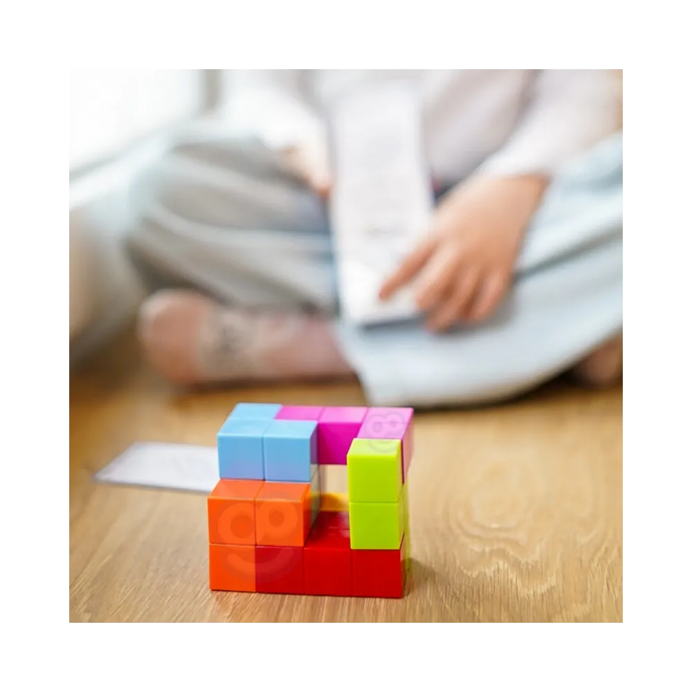 WOOPIE Układanka Kostka Tetris Z Zestawem Kart