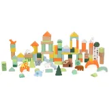 CLASSIC WORLD Zestaw Drewnianych Klocków Leśny Świat 100 el.