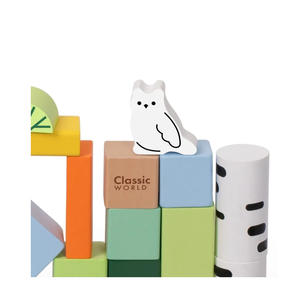 CLASSIC WORLD Zestaw Drewnianych Klocków Leśny Świat 50 el.