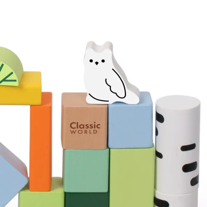 Bezpieczne klocki drewniane do zabawy