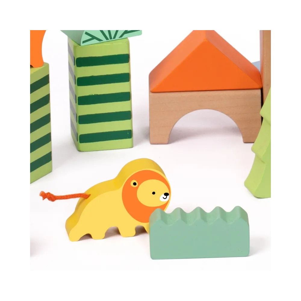 CLASSIC WORLD Zestaw Drewnianych Klocków Leśny Świat 50 el.