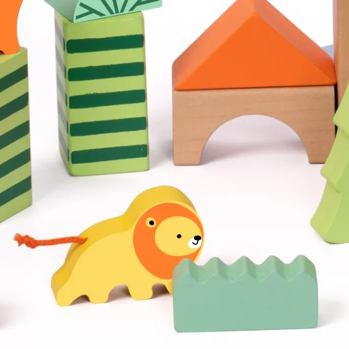 Eko klocki z motywem leśnym dla dzieci