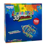 WOOPIE Klocki Konstrukcyjne Świecące Słomki 400 szt.