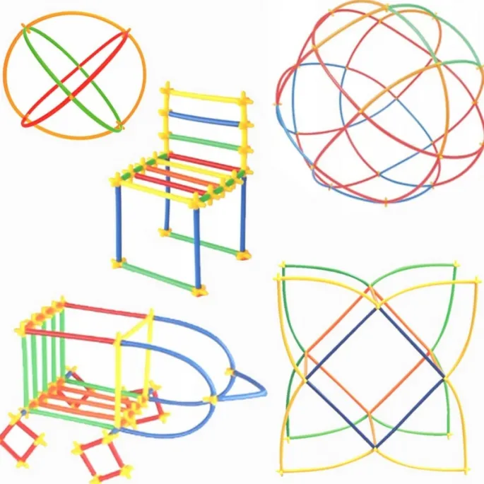 Klocki w praktycznym pojemniku z uchwytem