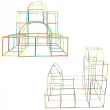 WOOPIE Klocki Konstrukcyjne Kolorowe Słomki 1200 el.