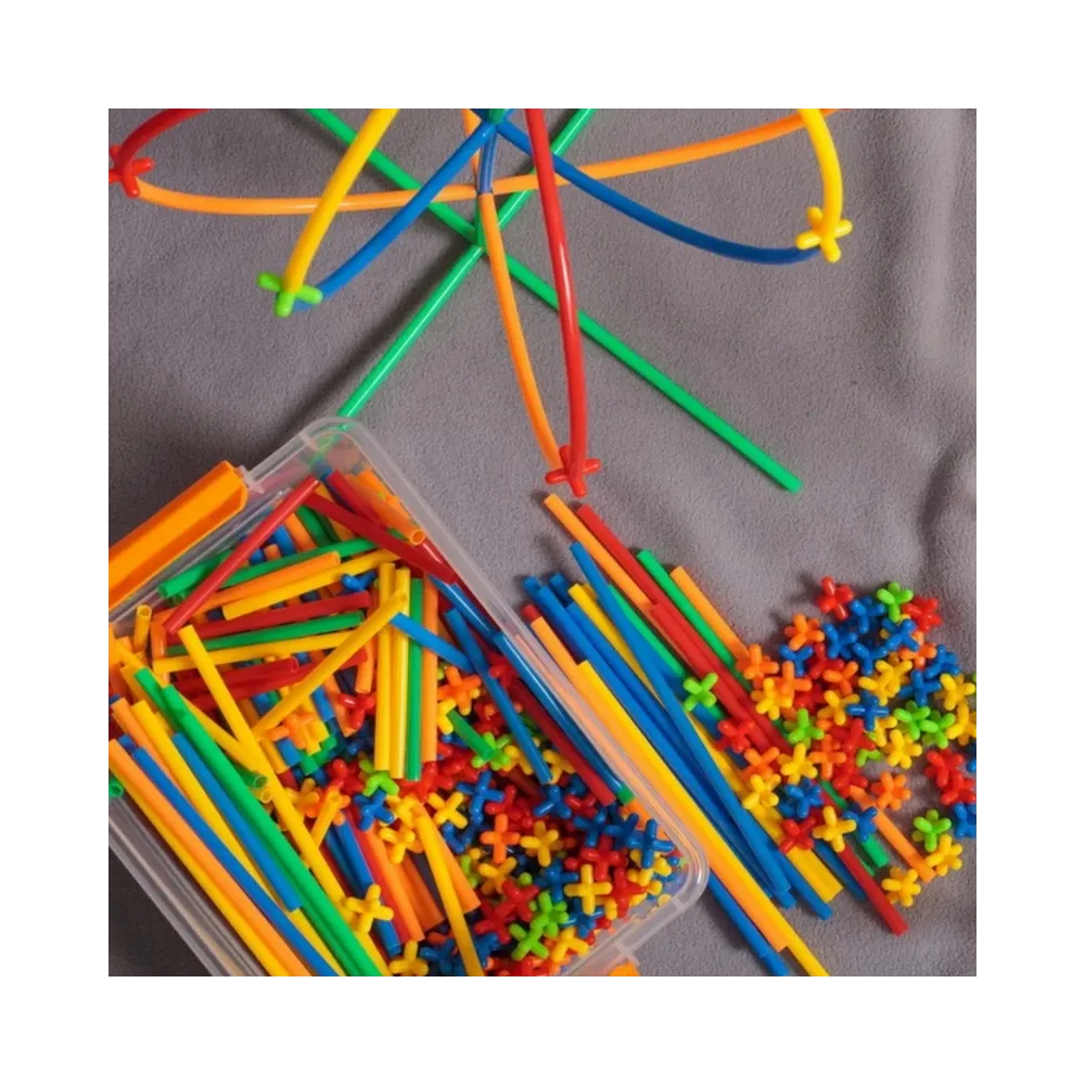 WOOPIE Klocki Konstrukcyjne Kolorowe Słomki 800 el.