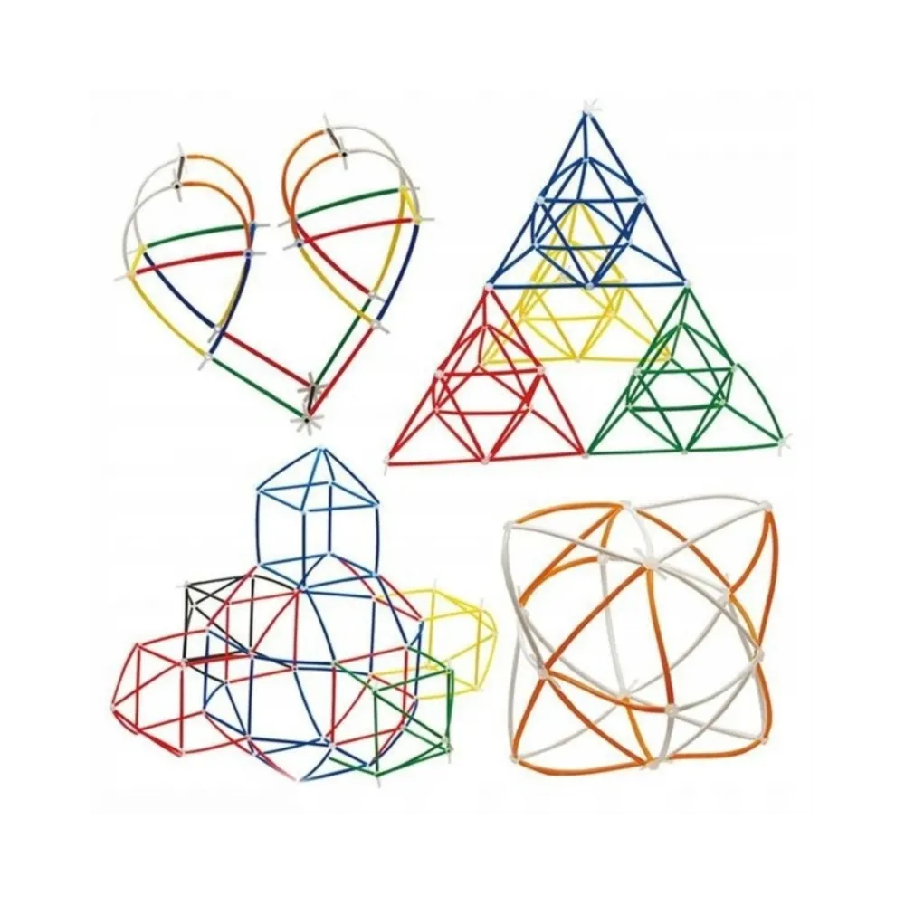 WOOPIE Klocki Konstrukcyjne Kolorowe Słomki 800 el.