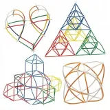 WOOPIE Klocki Konstrukcyjne Kolorowe Słomki 800 el.