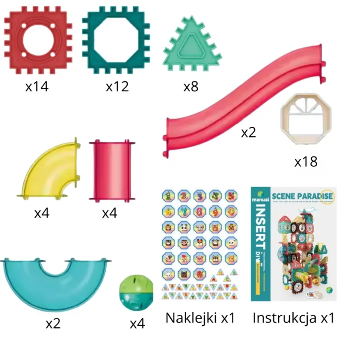 Rozwijające zestaw klocków konstrukcyjnych do kreatywnej zabawy
