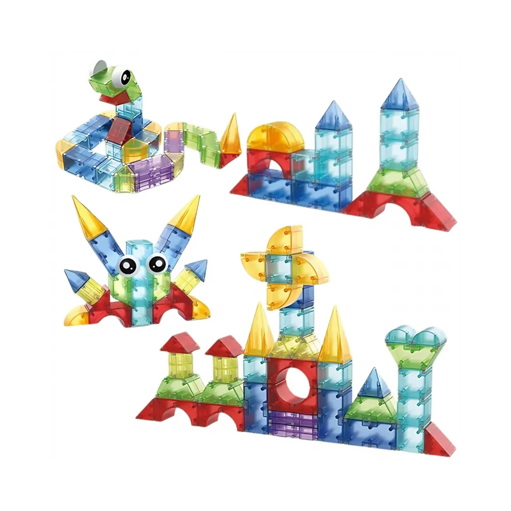 WOOPIE Klocki Magnetyczne Konstrukcyjne Sześciany 3D Zestaw Edukacyjny 63 el.