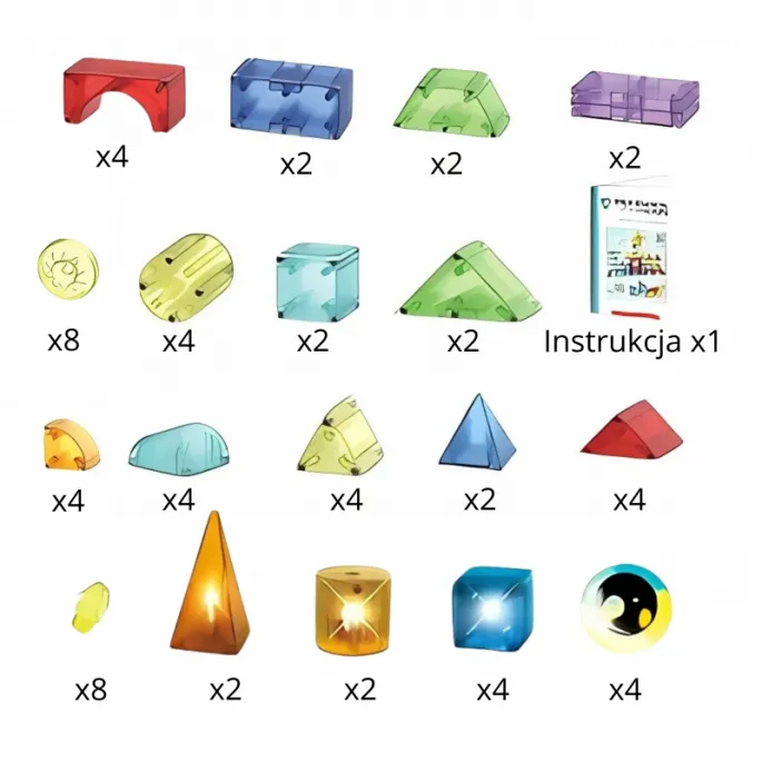 Edukacyjne klocki magnetyczne dla małych konstruktorów.