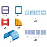 WOOPIE Klocki Magnetyczne Konstrukcyjne 3D Zestaw Edukacyjny Zamek 100el.