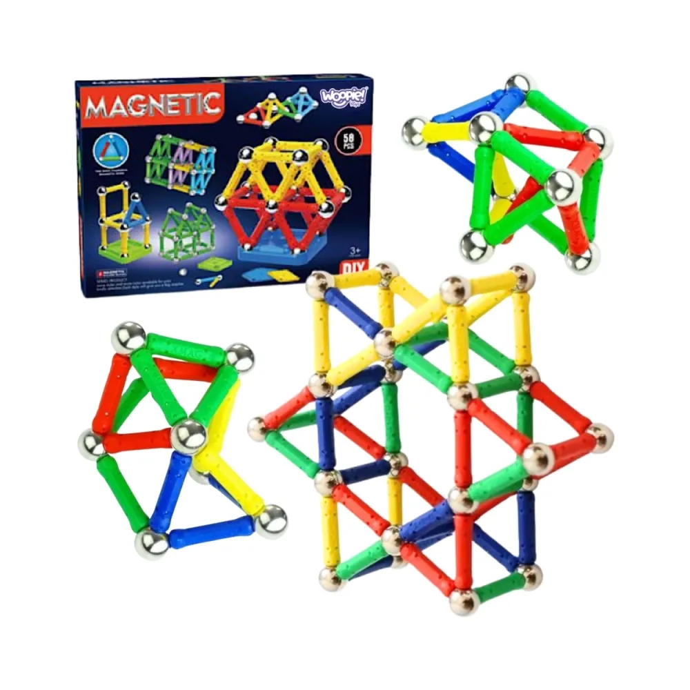 WOOPIE Klocki Magnetyczne Konstrukcyjne 3D 58 el.
