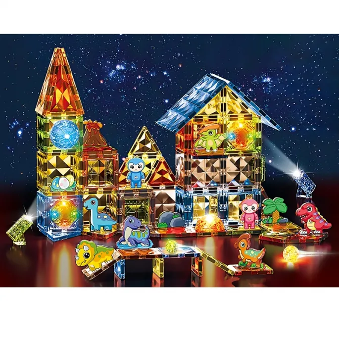 Zestaw konstrukcyjny dinozaurów 124 el.