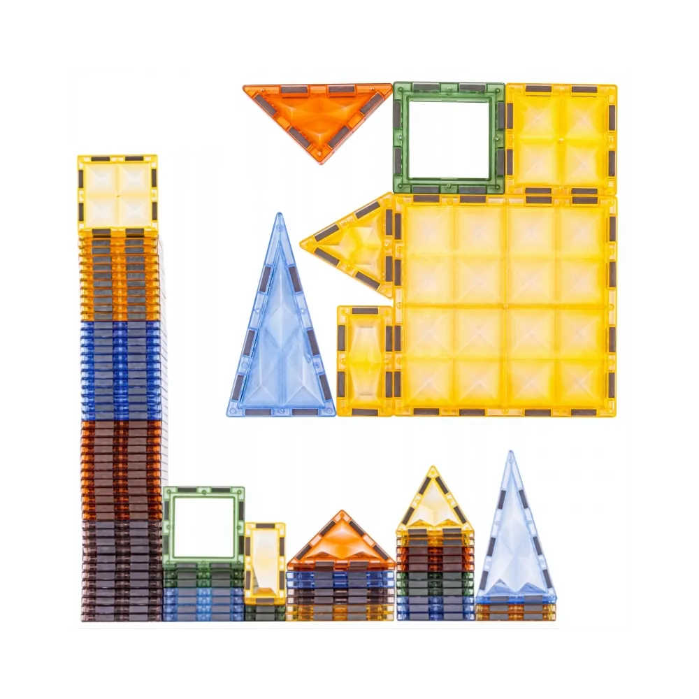 WOOPIE Klocki Magnetyczne Konstrukcyjne Świecące 3D Park Dinozaurów 124el.