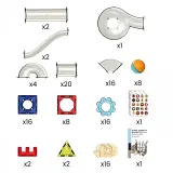 WOOPIE Klocki Magnetyczne Konstrukcyjne 3D Zestaw Edukacyjny Tor Kulkowy Kulodrom 113 el.