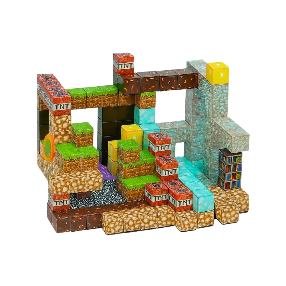 WOOPIE Klocki Magnetyczne Konstrukcyjne Sześciany 3D Zestaw Edukacyjny 63 el.