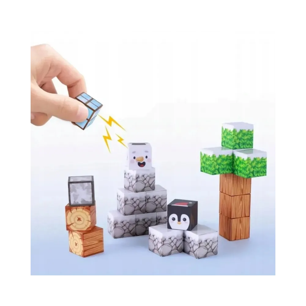 Kolorowe, bezpieczne klocki magnetyczne rozwijające kreatywność dzieci