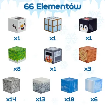 66-elementowy zestaw magnetycznych klocków do zabawy i nauki logicznego myślenia