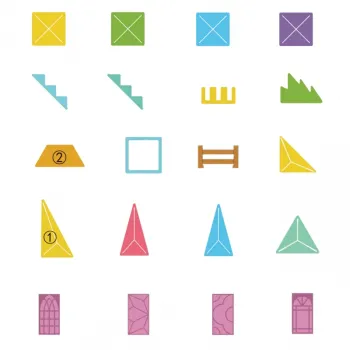 WOOPIE Klocki Magnetyczne Konstrukcyjne 3D Zestaw Edukacyjny Bajkowy Zamek 55el.